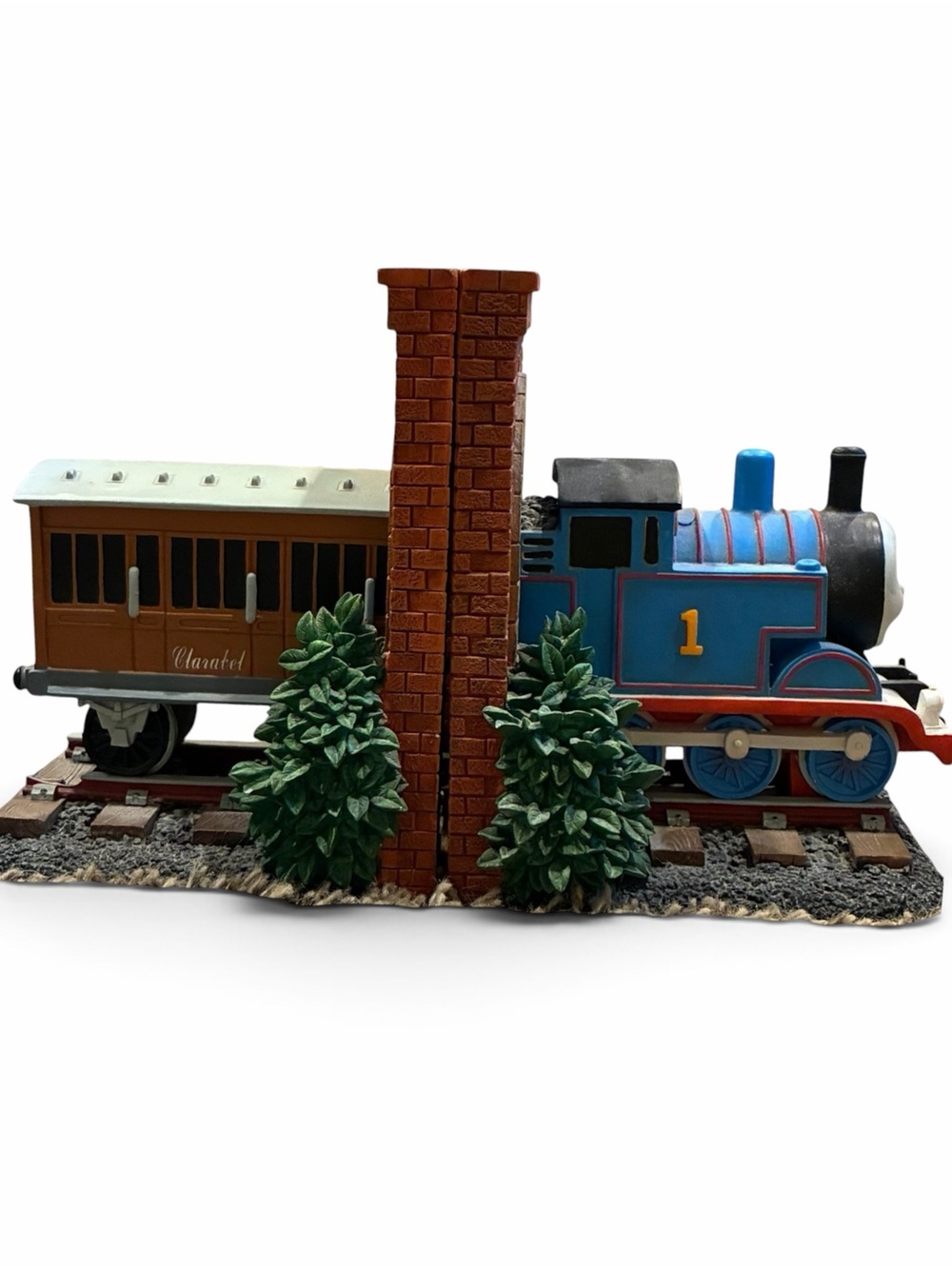 Vintage 2001 Thomas the Train Book Ends Thomas and Clarabel